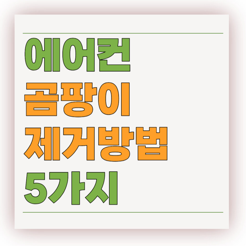 에어컨 곰팡이 제거 방법