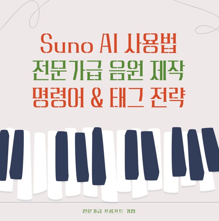 Suno AI 사용법 완벽 가이드 전문가급 음원 제작을 위한 명령어 & 태그 전략